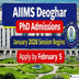 AIIMS Deoghar PhD Admissions January 2026 Session Begins; Apply by February 5 @aiimsdeoghar.edu.in